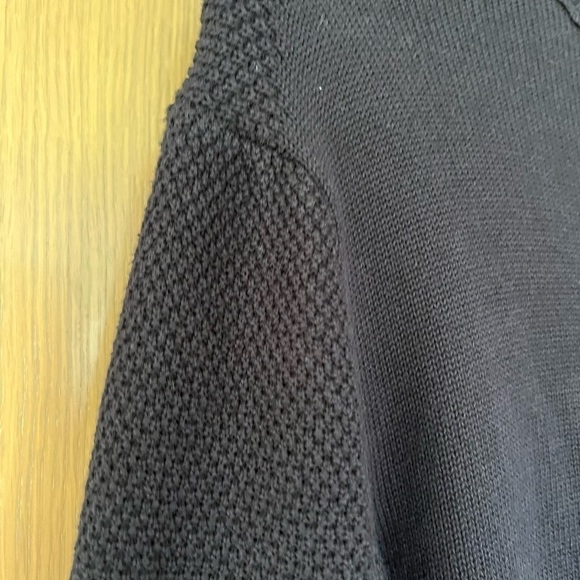 Carbon 2 Cobalt Cotton Mens Pullover Quarter Button Neck Black Multi Weave / Lg - Picture 13 of 14